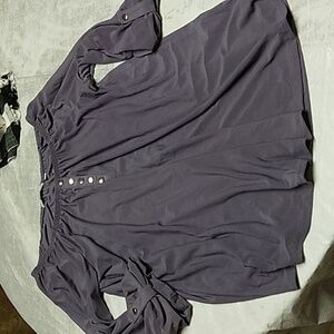 COPY - Notation woman's silky stretch quarter length sleeves top